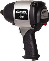 AIRCAT - 3/4" Drive, 4,500 RPM, 1,200 Ft/Lb Torque Impact Wrench - Pistol Grip Handle, 950 IPM, 8 CFM, 90 psi, 3/8" NPT Inlet - Exact Tooling