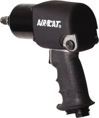 AIRCAT - 1/2" Drive, 9,500 RPM, 725 Ft/Lb Torque Impact Wrench - Pistol Grip Handle, 1,600 IPM, 8 CFM, 90 psi, 1/4" NPT Inlet - Exact Tooling