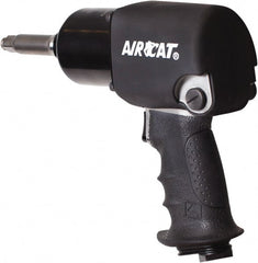 AIRCAT - 1/2" Drive, 9,500 RPM, 725 Ft/Lb Torque Impact Wrench - Pistol Grip Handle, 1,600 IPM, 8 CFM, 90 psi, 1/4" NPT Inlet - Exact Tooling