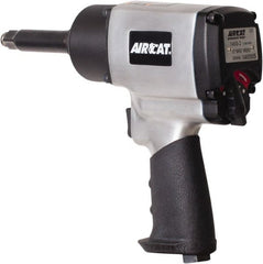 AIRCAT - 1/2" Drive, 9,000 RPM, 800 Ft/Lb Torque Impact Wrench - Pistol Grip Handle, 1,200 IPM, 8 CFM, 90 psi, 1/4" NPT Inlet - Exact Tooling