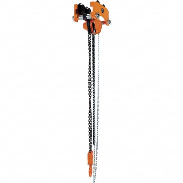 Vestil - 3 Ton Capacity Low Headroom Geared Trolley - 4" to 8" Flange Width - Exact Tooling