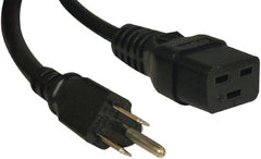Tripp-Lite - 10', 14/3 Gauge/Conductors, Black Indoor Replacement Cord - 0 Receptacles, 15 Amps, 120 VAC, UL SJT, NEMA IEC-320 - Exact Tooling