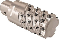 Seco - 44mm Cutting Diam, 8mm Max Depth of Cut, Modular Connection Indexable Copy End Mill - 4 Inserts, LOEX Insert, R217.94 Toolholder - Exact Tooling