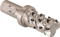 Seco - 32mm Cutting Diam, 25mm Shank Diam, 8mm Max Depth of Cut, Straight Shank Indexable Copy End Mill - 3 Inserts, LOEX Insert, R217.94 Toolholder - Exact Tooling