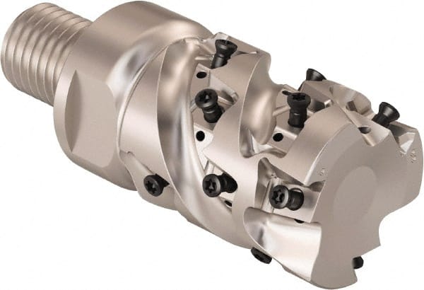 Seco - 32mm Cutting Diam, 8mm Max Depth of Cut, Modular Connection Indexable Copy End Mill - 3 Inserts, LOEX Insert, R217.94 Toolholder - Exact Tooling