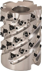 Seco - 5 Inserts, 50mm Cut Diam, 1-1/16" Arbor Diam, 57mm Max Depth of Cut, Indexable Square-Shoulder Face Mill - 0° Lead Angle, 2.7559" High, LOEX Insert Compatibility, Series Square T4-08 - Exact Tooling