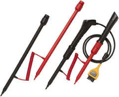 Fluke - Red/Black Electrical Test Equipment Probe Set - Use with Fluke BT520 Battersy Analyzers - Exact Tooling