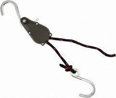 Erickson Manufacturing - Nylon Tite Rope Pulley - 1/4" Wide x 96" Long, Black, For Use with ATV's - Exact Tooling