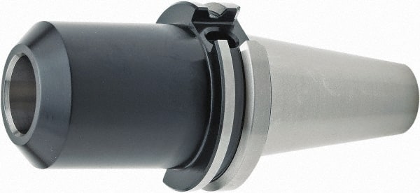 Parlec - CAT40 Taper Shank 1" Hole End Mill Holder/Adapter - 2" Nose Diam, 4" Projection, Through-Spindle Coolant - Exact Tooling