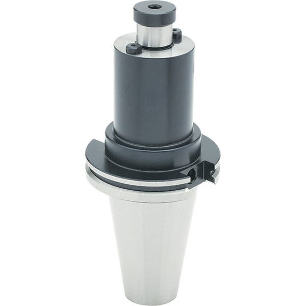 Parlec - CAT50 Dual Contact Taper Shank 38.1mm Pilot Diam Shell Mill Holder - 152.4mm Flange to Nose End Projection, 95.25mm Nose Diam, Through-Spindle Coolant - Exact Tooling