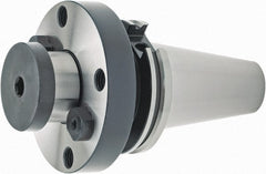 Parlec - CAT50 Dual Contact Taper Shank 50.8mm Pilot Diam Shell Mill Holder - 60.96mm Flange to Nose End Projection, 123.95mm Nose Diam, Through-Spindle Coolant - Exact Tooling