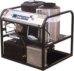 Value Collection - Gas, 16 hp, 4,000 psi, 4 GPM, Hot Water Pressure Washer - General Triplex Ceramic Plunger, 50' x 3/8" Hose - Exact Tooling