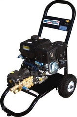 Value Collection - Gas, 7 hp, 3,000 psi, 3 GPM, Cold Water Pressure Washer - AR Triplex Ceramic Plunger, 50' x 3/8" Hose - Exact Tooling