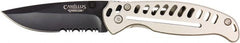 Clauss - 3" Blade, Drop Point Folding Knife - Stainless Steel - Exact Tooling