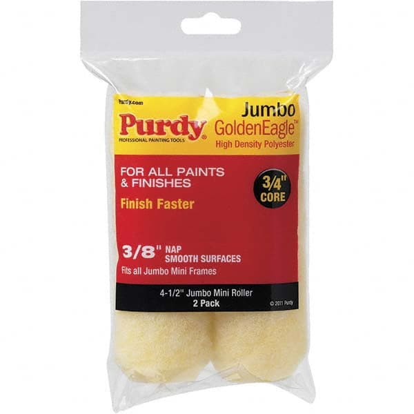 Purdy - 3/8" Nap, 4-1/2" Wide Paint Roller Cover - Semi-Smooth Texture, High Density Polyester - Exact Tooling