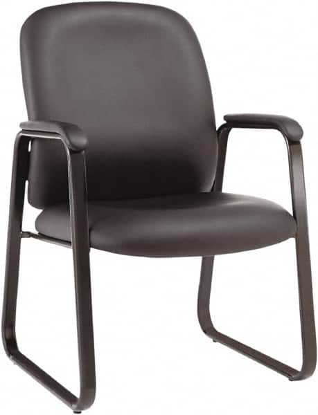 ALERA - Black Leather Guest Chair - 24-1/8" Wide x 36-5/8" High - Exact Tooling