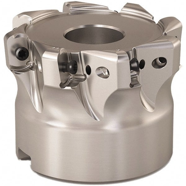 Seco - 2" Cut Diam, 0.9mm Max Depth, 3/4" Arbor Hole, 8 Inserts, LOHT06 Insert Style, Indexable Copy Face Mill - R220.21 Cutter Style, 1-1/2 High, Series Doubleoctomill - Exact Tooling