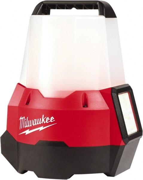 Milwaukee Tool - 18 Volts, 2200 Lumens, Cordless Work Light - Red & Black, Up to 16 hr Run Time - Exact Tooling