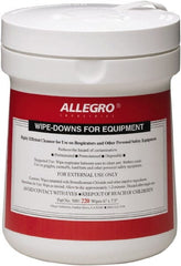Allegro - Full Face Mask, Half Face Mask Alcohol Wipes - Non-Woven Cloth, 4-3/4" Long x 4-3/4" Wide, Individually Wrapped - Exact Tooling