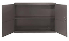 Durham - 1 Shelf Wall Storage Cabinet - Steel, 33-3/4" Wide x 11-7/8" Deep x 23-7/8" High, Gray - Exact Tooling