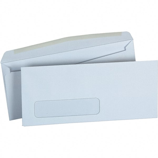 UNIVERSAL - 9-1/2" Long x 7-1/4" Wide Gummed Flap Plain White Envelope with Window - White - Exact Tooling