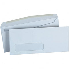 UNIVERSAL - 4.13" Long x 9.63" Wide Gummed Flap Plain White Envelope with Window - White - Exact Tooling