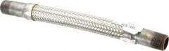 Made in USA - 12" OAL, 3/4" ID, 600 Max psi, Flexible Metal Hose Assembly - Exact Tooling