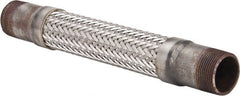 Made in USA - 12" OAL, 1-1/4" ID, 450 Max psi, Flexible Metal Hose Assembly - Exact Tooling