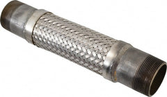 Made in USA - 12" OAL, 2" ID, 450 Max psi, Flexible Metal Hose Assembly - Exact Tooling