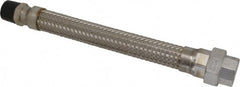 Made in USA - 12" OAL, 3/4" ID, 600 Max psi, Flexible Metal Hose Assembly - Exact Tooling