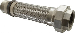 Made in USA - 12" OAL, 2" ID, 450 Max psi, Flexible Metal Hose Assembly - Exact Tooling