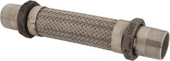 Made in USA - 12" OAL, 1-1/2" ID, 410 Max psi, Flexible Metal Hose Assembly - Exact Tooling