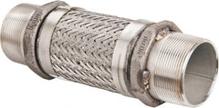 Made in USA - 12" OAL, 3" ID, 250 Max psi, Flexible Metal Hose Assembly - Exact Tooling