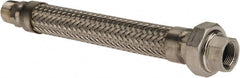 Made in USA - 12" OAL, 3/4" ID, 600 Max psi, Flexible Metal Hose Assembly - Exact Tooling