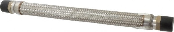 Made in USA - 18" OAL, 1" ID, 580 Max psi, Flexible Metal Hose Assembly - Exact Tooling