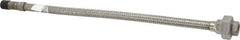 Made in USA - 18" OAL, 3/8" ID, 1,450 Max psi, Flexible Metal Hose Assembly - Exact Tooling