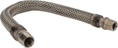 Made in USA - 18" OAL, 1/2" ID, 1,040 Max psi, Flexible Metal Hose Assembly - Exact Tooling