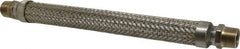 Made in USA - 18" OAL, 1" ID, 580 Max psi, Flexible Metal Hose Assembly - Exact Tooling