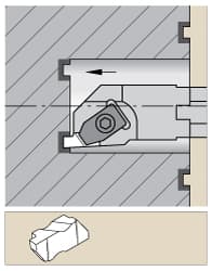 Kennametal - 2-3/8" Min Bore Diam, 16" OAL, 2" Shank Diam, A-NS Indexable Boring Bar - N. Insert, Clamp Holding Method - Exact Tooling