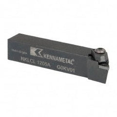 Kennametal - NP.., -5° Lead Angle NKLC External Left Hand Indexable Profiling Toolholder - 3/4" Shank Height x 3/4" Shank Width, 4" Long, Steel - Exact Tooling