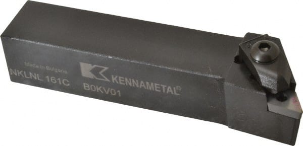 Kennametal - NP.., -5° Lead Angle NKLN External Left Hand Indexable Profiling Toolholder - 1" Shank Height x 1" Shank Width, 5" Long, Steel - Exact Tooling