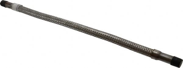 Made in USA - 24" OAL, 1/2" ID, 1,040 Max psi, Flexible Metal Hose Assembly - Exact Tooling