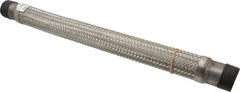 Made in USA - 24" OAL, 1-1/2" ID, 410 Max psi, Flexible Metal Hose Assembly - Exact Tooling