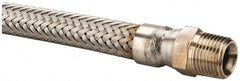 Made in USA - 24" OAL, 1/2" ID, 1,040 Max psi, Flexible Metal Hose Assembly - Exact Tooling