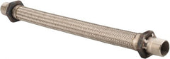 Made in USA - 24" OAL, 1-1/4" ID, 450 Max psi, Flexible Metal Hose Assembly - Exact Tooling