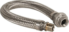 Made in USA - 24" OAL, 3/4" ID, 600 Max psi, Flexible Metal Hose Assembly - Exact Tooling
