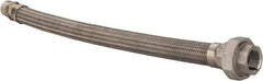 Made in USA - 24" OAL, 1" ID, 580 Max psi, Flexible Metal Hose Assembly - Exact Tooling