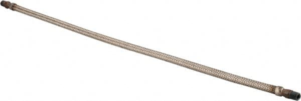 Made in USA - 30" OAL, 1/4" ID, 2,240 Max psi, Flexible Metal Hose Assembly - Exact Tooling