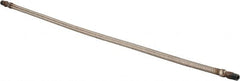 Made in USA - 30" OAL, 1/4" ID, 2,240 Max psi, Flexible Metal Hose Assembly - Exact Tooling