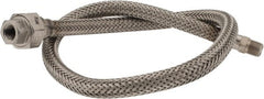 Made in USA - 30" OAL, 1/4" ID, 2,240 Max psi, Flexible Metal Hose Assembly - Exact Tooling